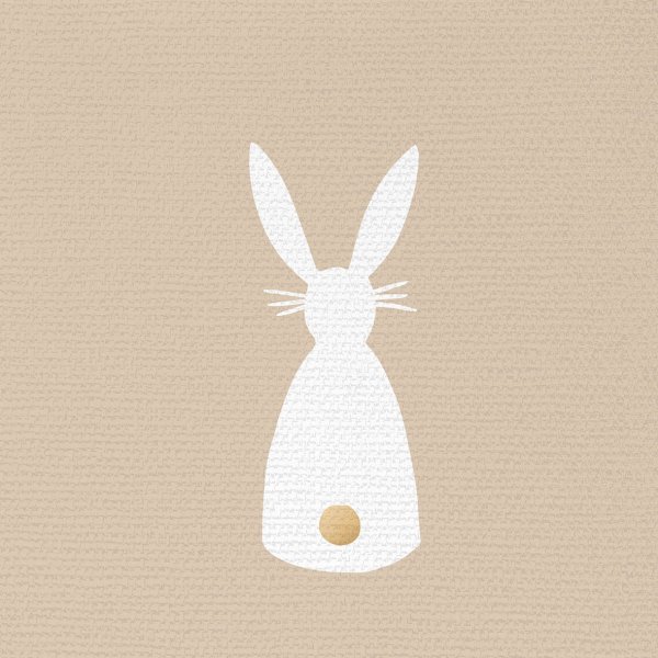 Serviette Bunny Canvas 33 cm VE 20 St