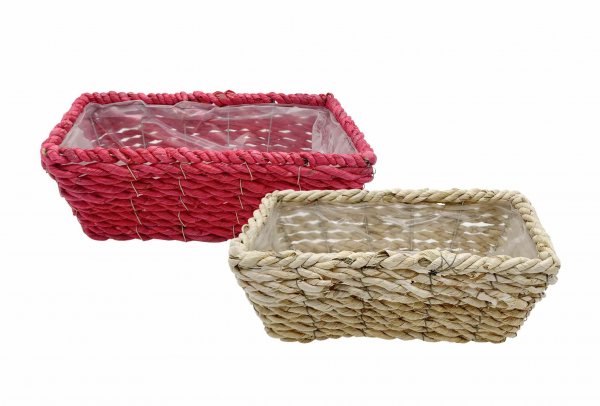 Pflanzkorb konisch eckig 2-farbig sortiert 30 cm